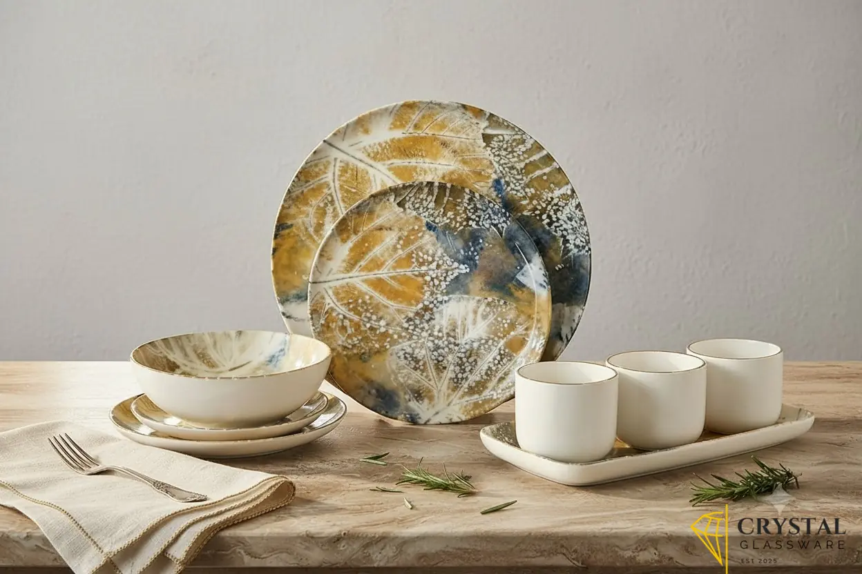 32-Piece Porcelain turkish Style Ceramic Dinner Set